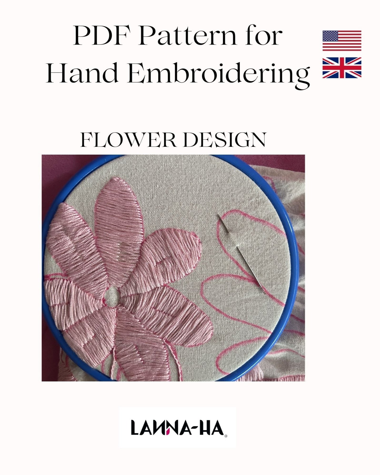 Otomi Hand Embroidery Pattern – DIY Flower Design PDF
