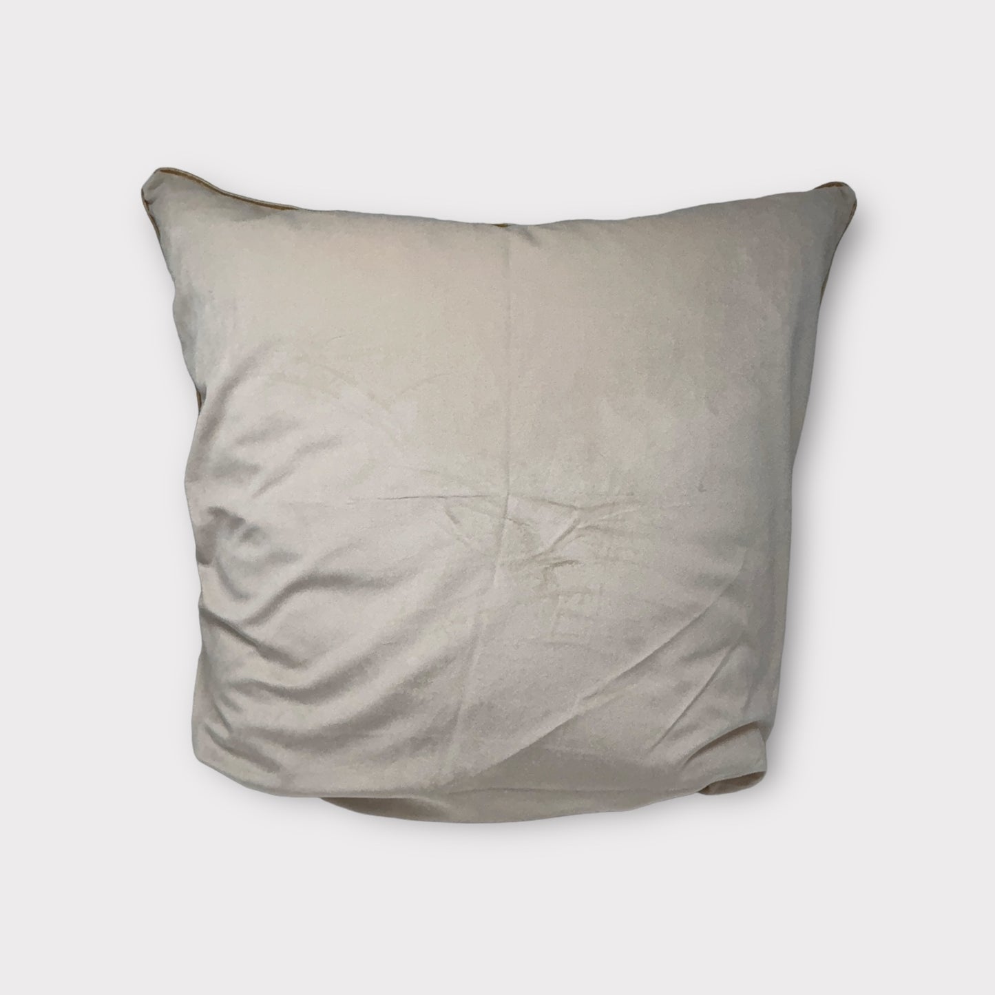 Hand-Embroidered Otomi Pillow Cover – Ochre & White 23"x23"
