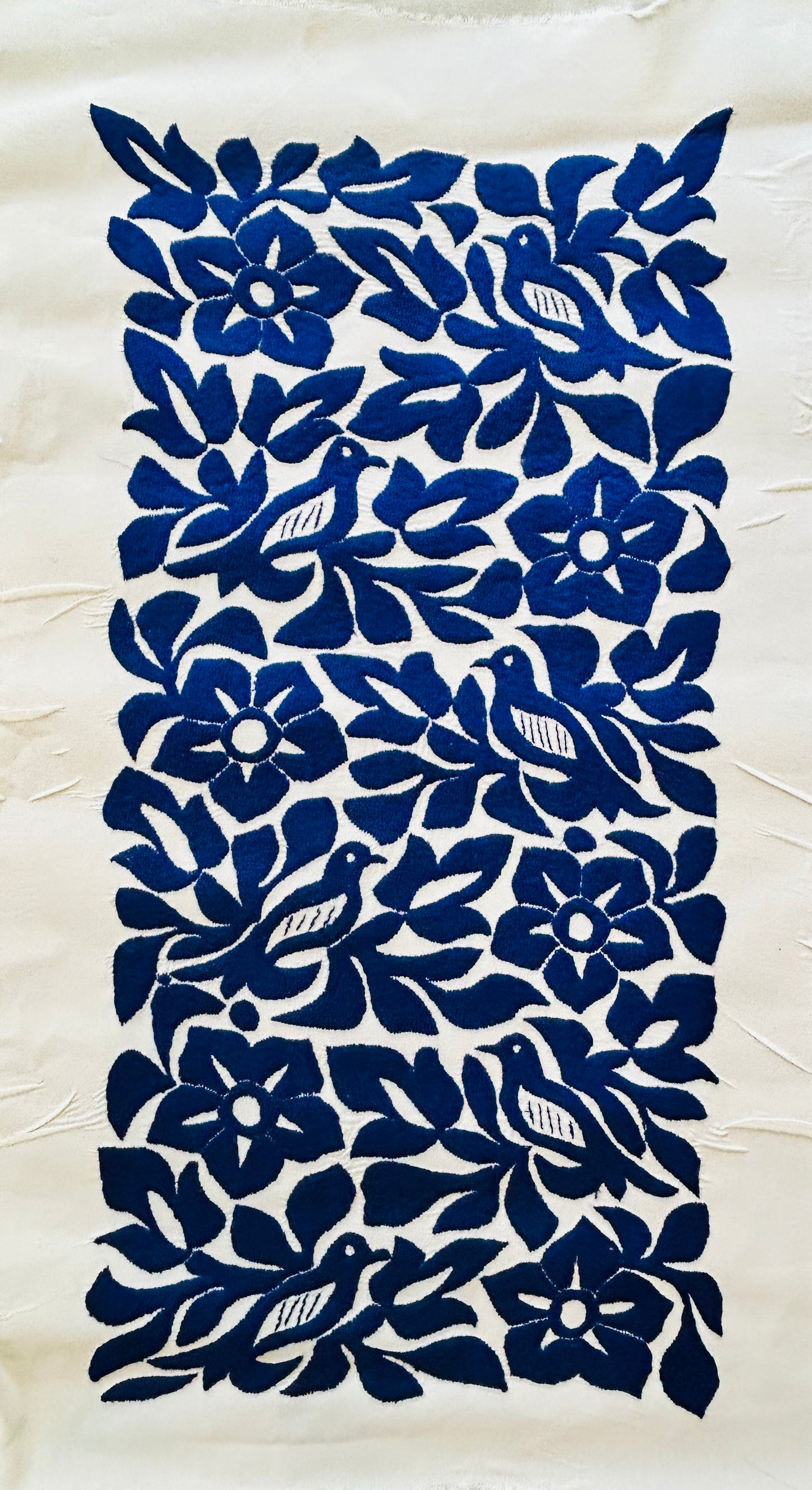 Mexican hand embroidered Wall Art, 32 x 16” Oaxacan Unique Piece