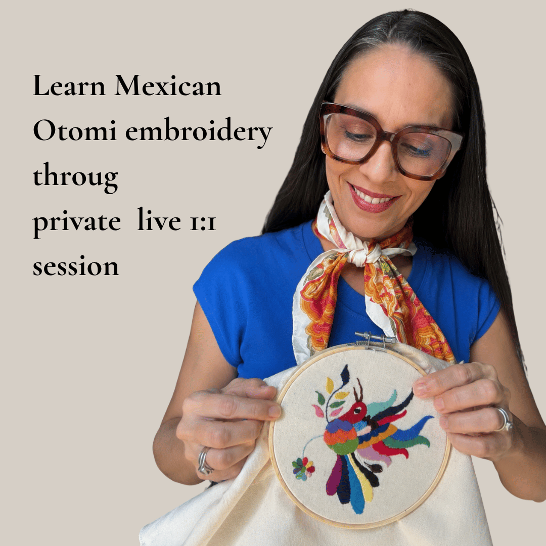 I opened 5 private Otomi embroidery sessions