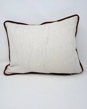 Small Hand Embroidered Otomi Pillow | Mexican Cushion, Insert Included | Brown Dream | Folk Art Pillow from Tenango de Doria
