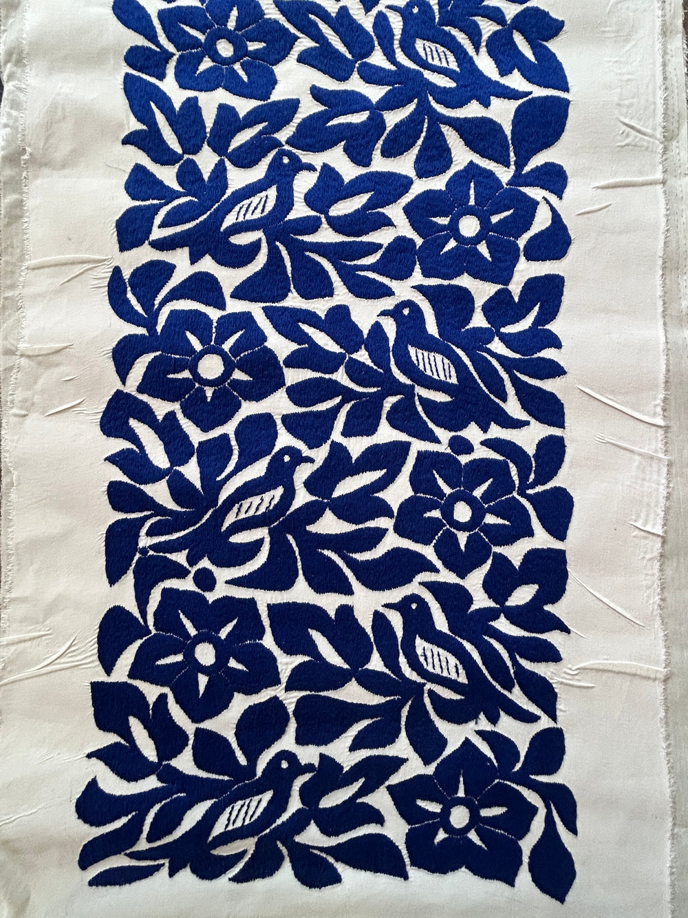 Arte de pared bordado a mano mexicano, 81 x 41 cm, pieza única oaxaqueña