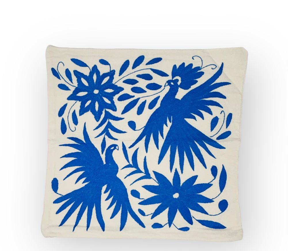 Almohada Otomí Bordada 13"x18" – Colores y Diseños Variados | Decoración Textil Mexicana Hecha a Mano
