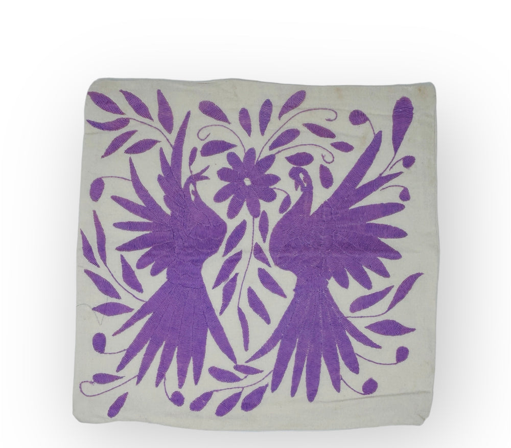 Almohada Otomí Bordada 13"x18" – Colores y Diseños Variados | Decoración Textil Mexicana Hecha a Mano