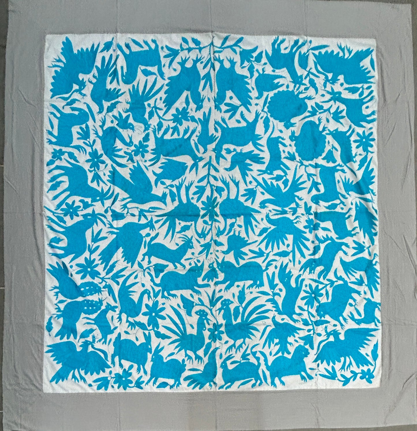 Handmade Mexican Otomi Embroidered Bedding or Tablecloth– Cian & Ivory (84"x85")