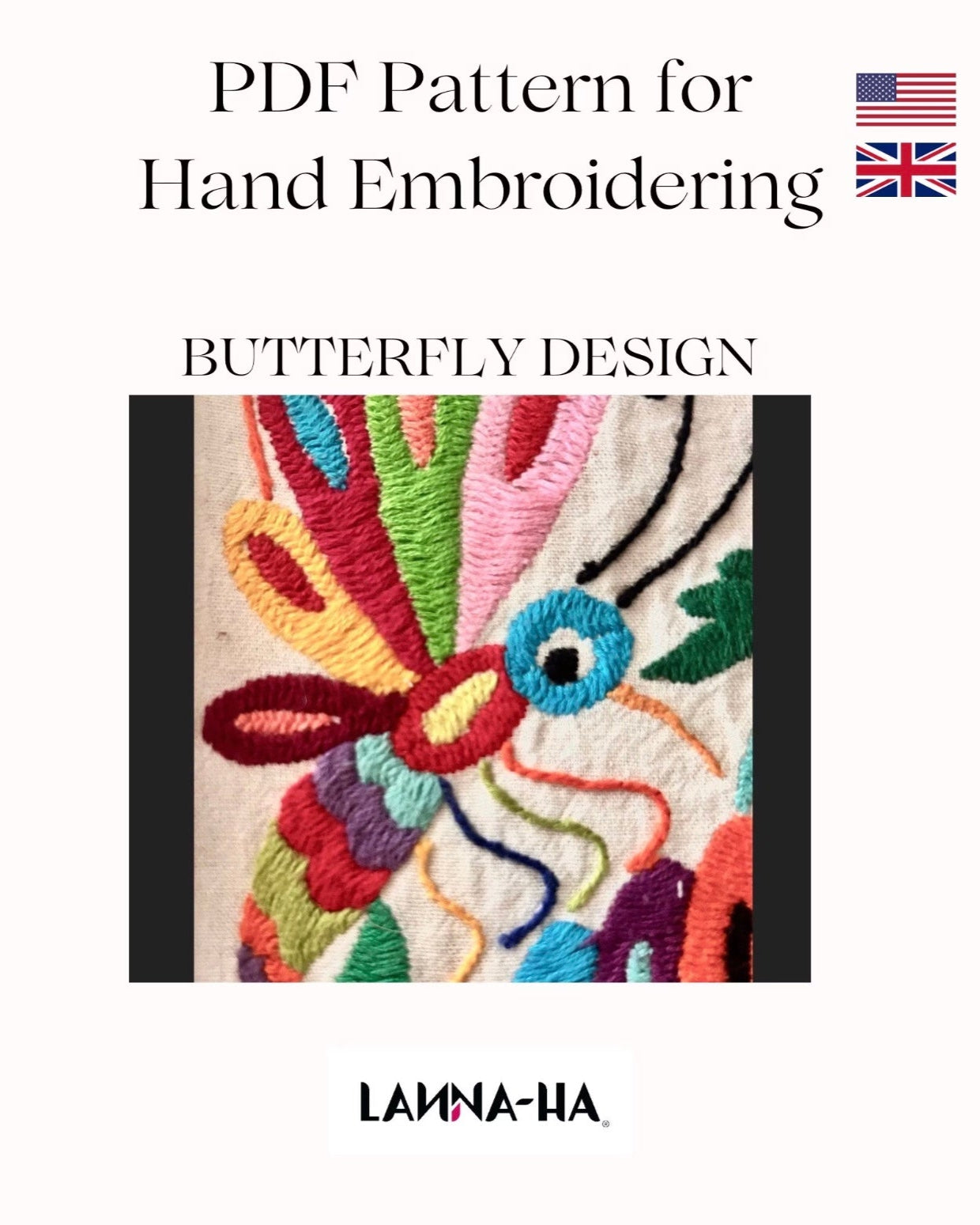 Otomi Hand Embroidery Patterns – DIY Butterflies 2 PDF images