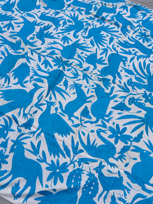 Handmade Mexican Otomi Embroidered Bedding or Tablecloth– Cian & Ivory (84"x85")