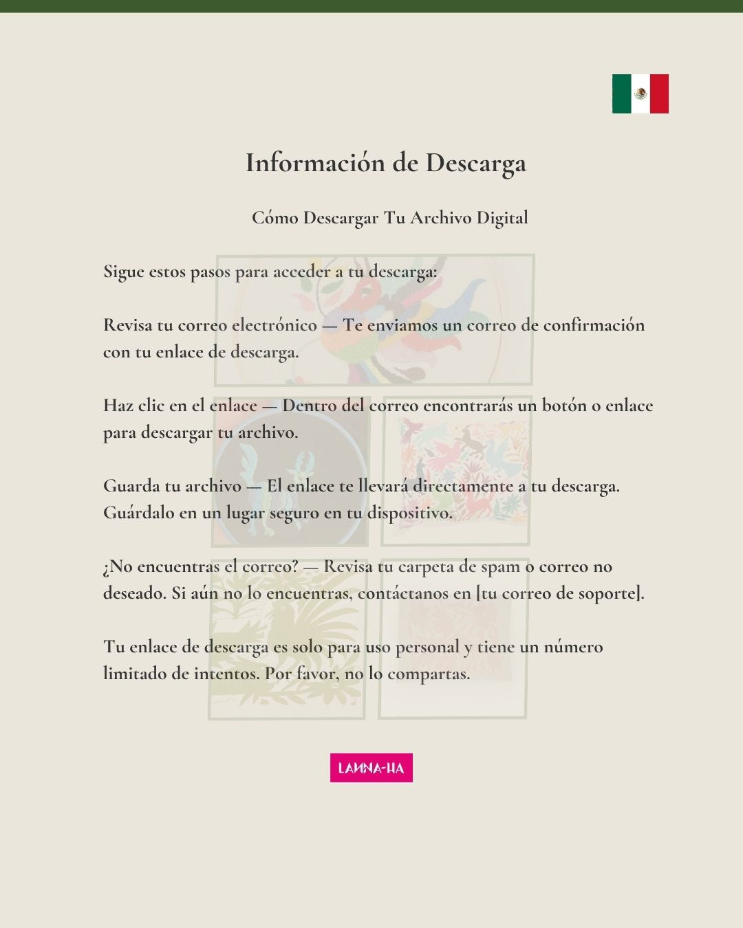 Patrón de Bordado Otomí a Mano – Diseños en PDF, PAQUETE para Bricolaje