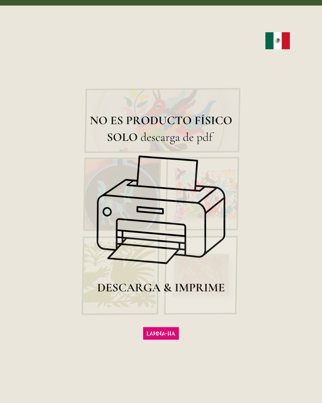 Patrón de Bordado Otomí a Mano – Diseños en PDF, PAQUETE para Bricolaje