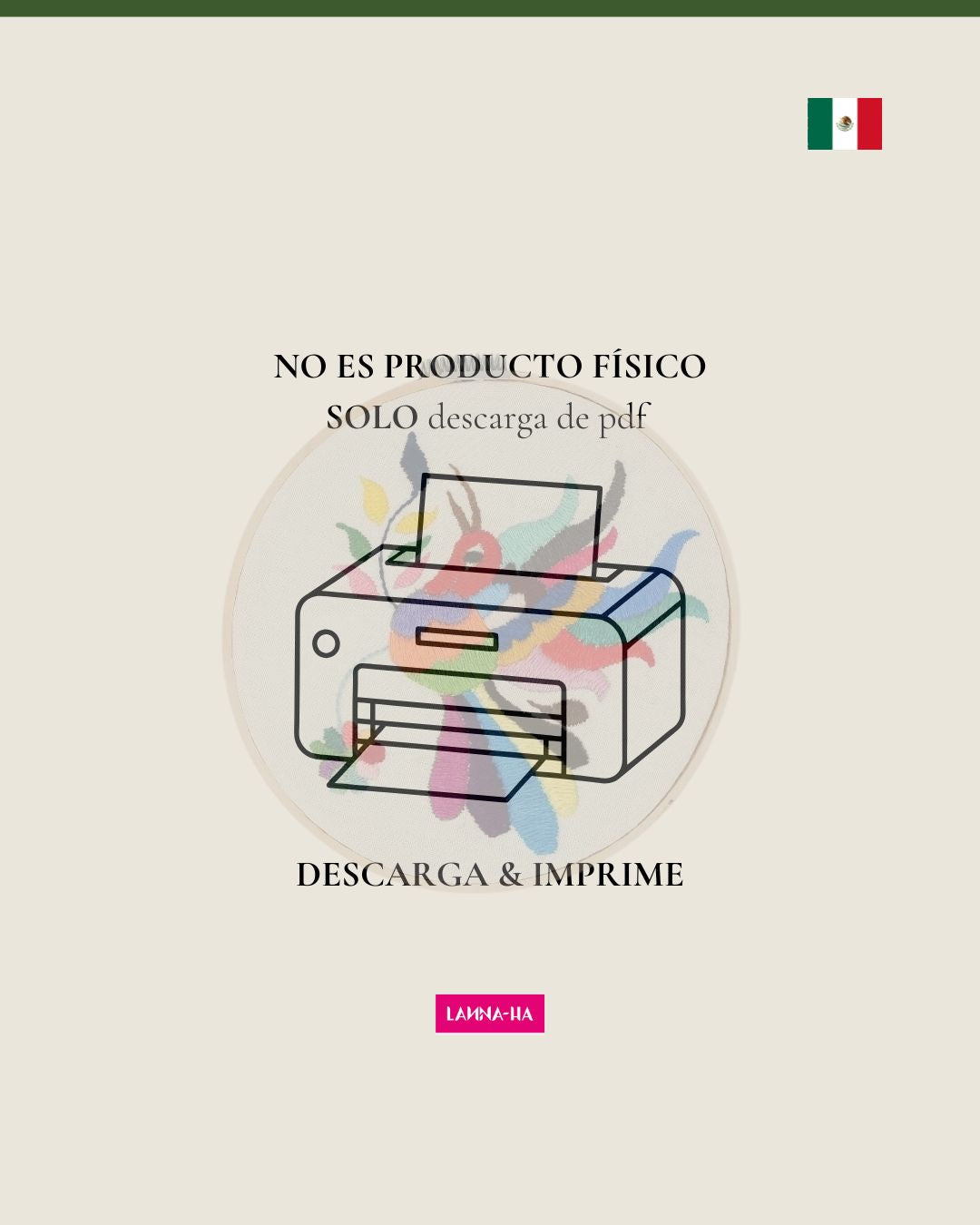 Patrón de Colibrí | Bordado Otomi – DIY Colibrí PDF | Versión español