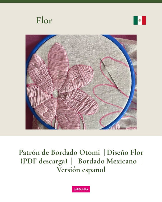 Patrón de Bordado Otomí – Diseño Floral (Descarga en PDF) | Bordado Mexicano