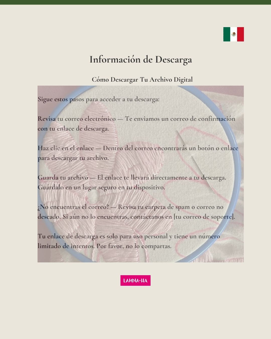 Patrón bordado Otomi  – Flores PDF Descarga | Versión español