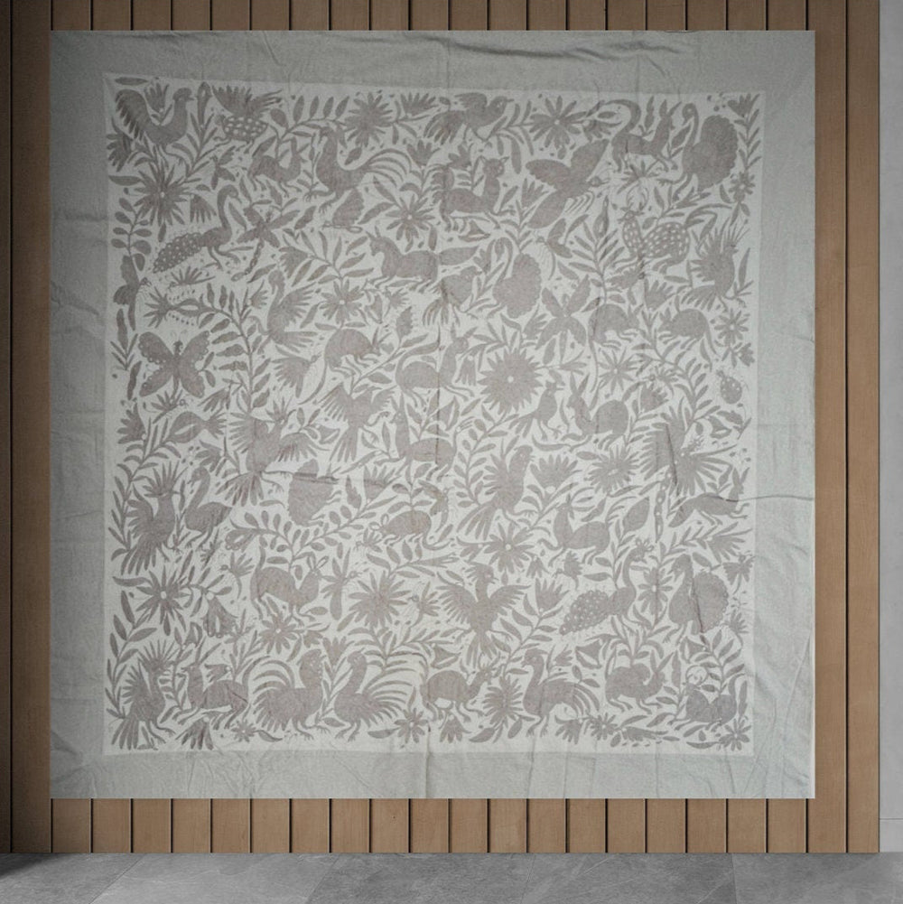 Arte Textil Otomi bordado a mano | Textil Silverado | Arte de pared único | Pieza de colección