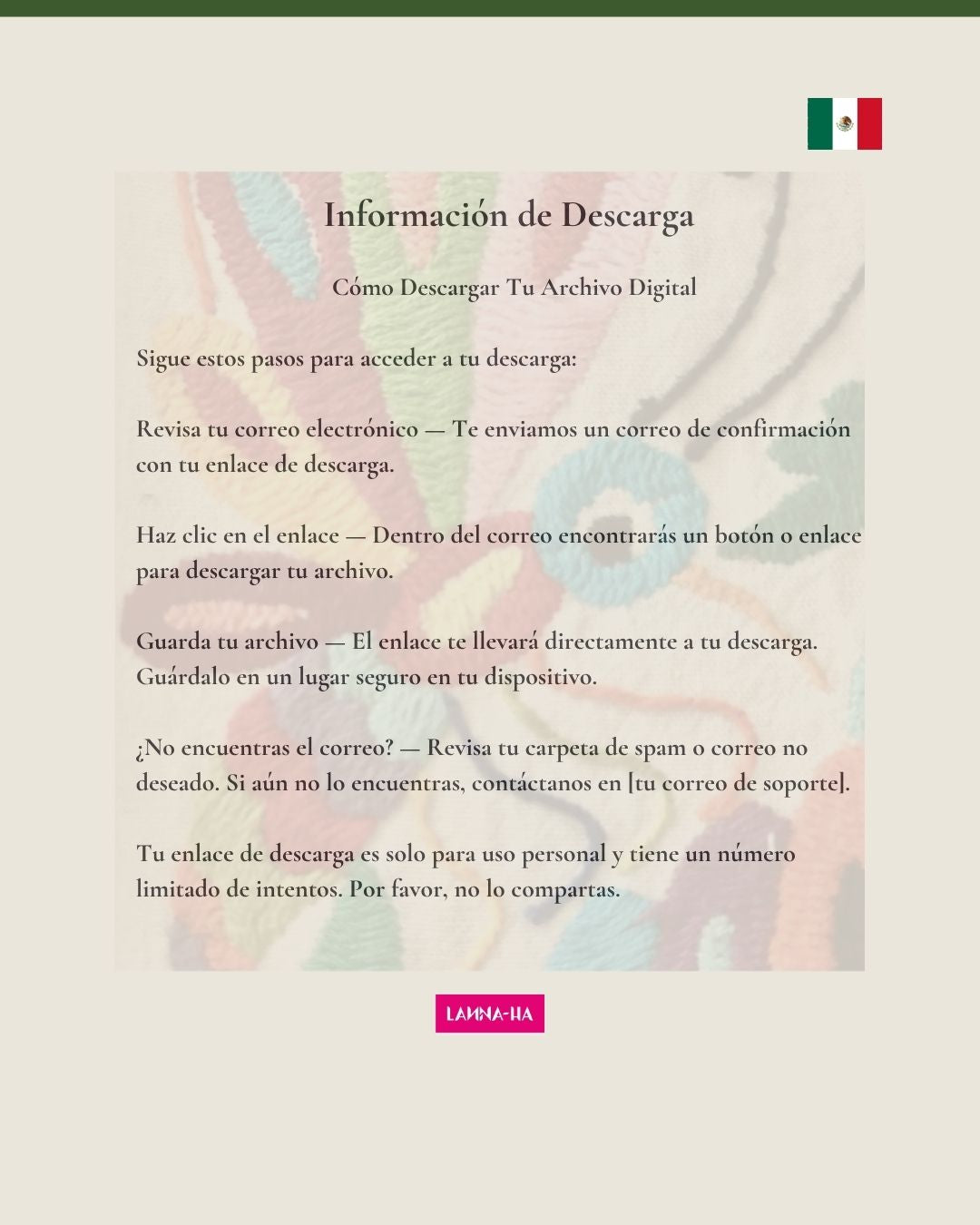 Patrones de bordado Otomí a mano - Mariposas DIY 2 imágenes PDF