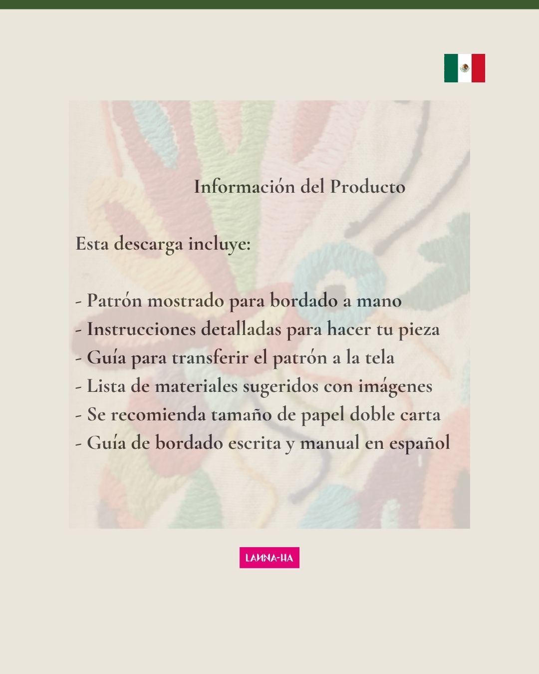 Patrones de bordado Otomí a mano - Mariposas DIY 2 imágenes PDF
