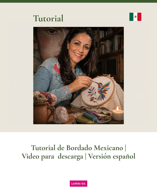Video/Tutorial de Bordado Otomí. Una hermosa plantilla para imprimir y bordar + Guías y tutorial Digital paso a paso. Genera tu propio negocio