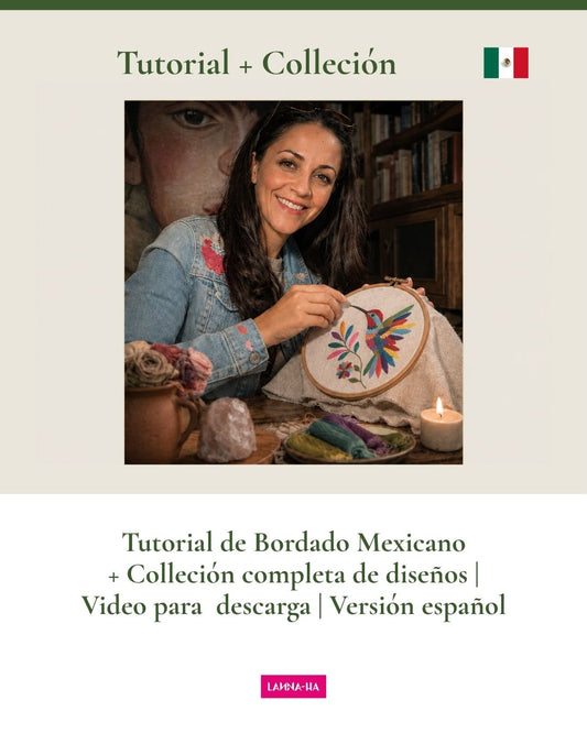 Video/Tutorial de bordado otomí. Todas las plantillas para imprimir y bordar + Guías y tutorial digital paso a paso y genera tu propio negocio