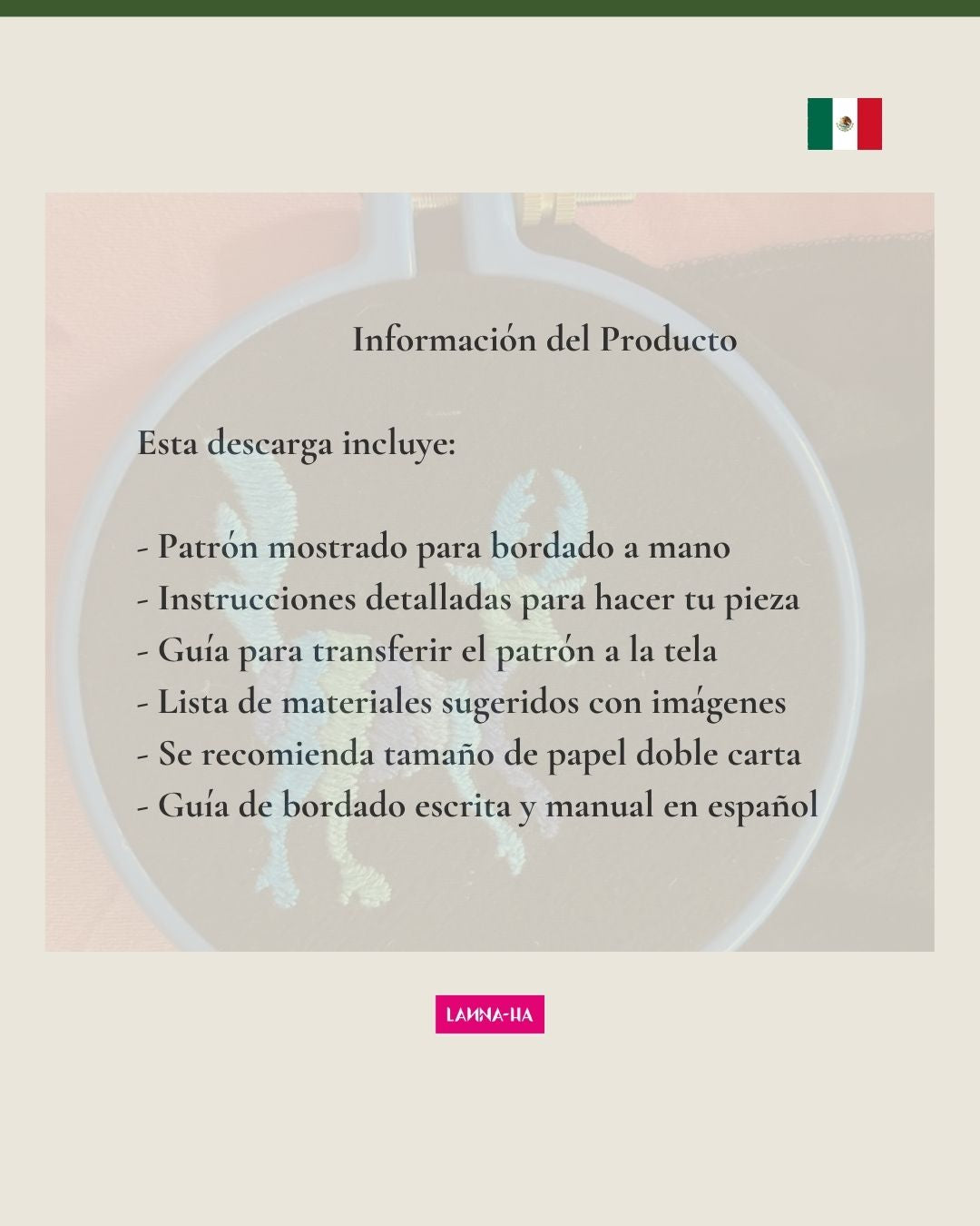 Venado en Patrón de Bordado Mexicano | Descarga PDF | Versión español