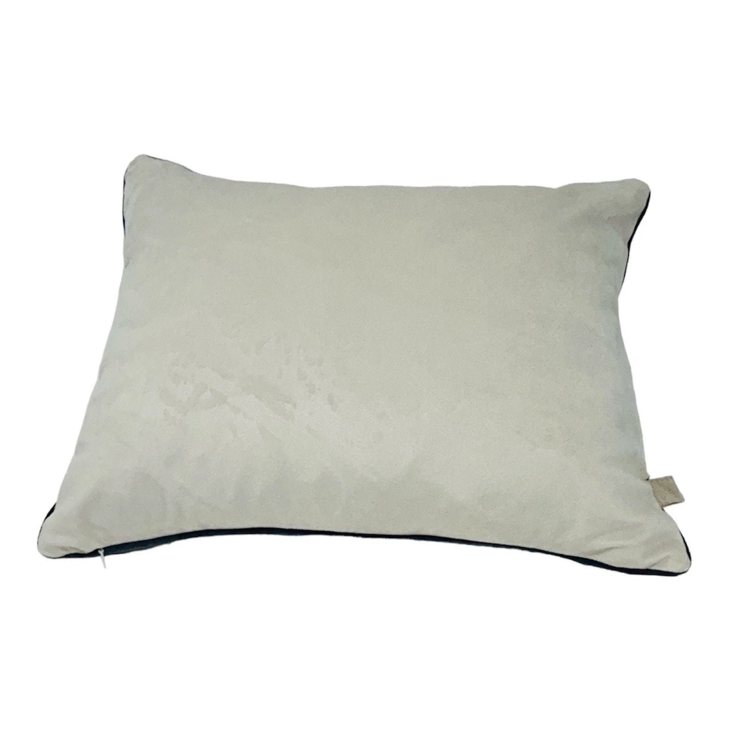 Hand Embroidered Otomí Pillow Cover | Mexican Textile Decor | Grey & ivory | 13x18”| Boho Luxury Cushion