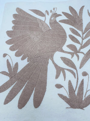 Boho Wall Art Small | Otomi Embroidery Pattern | Unique Art Gift | Custom Frame | Otomi Natalia Royal Tan from Tenango de Doria