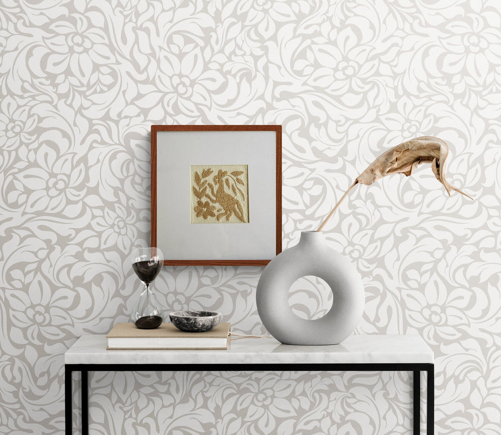 Framed Tan Otomi Emboridery | A collected textile piece for layered walls