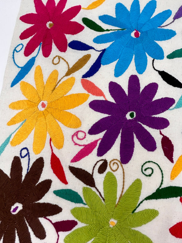 Boho Wall Art Small | Otomi Embroidery Pattern | Unique Art Gift | Custom Frame | Otomi Natalia Royal Rainbow from Tenango de Doria