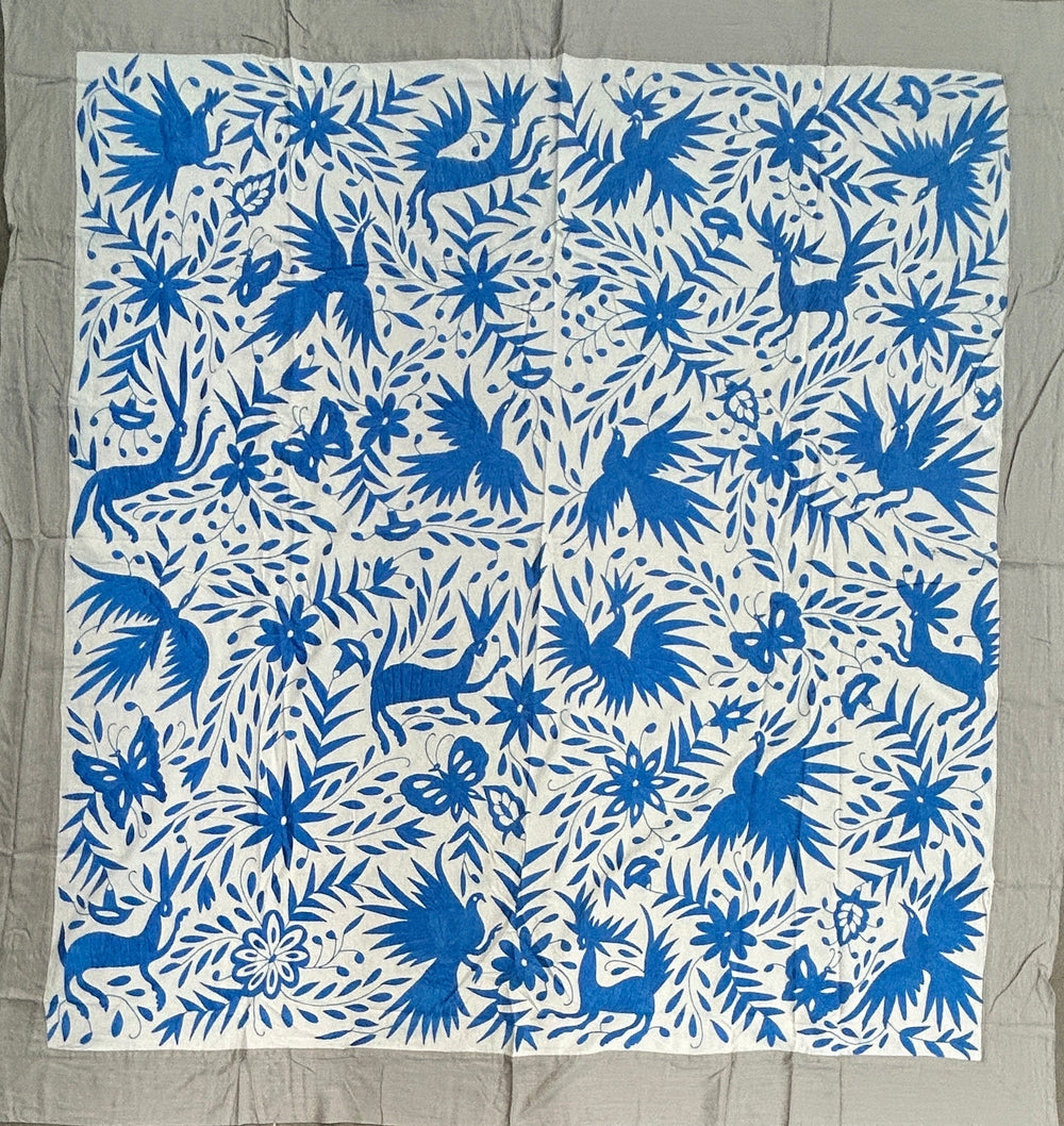 This item have different options for use:  Could be used as a Table Cloth, or as Bedding or as Wall Art