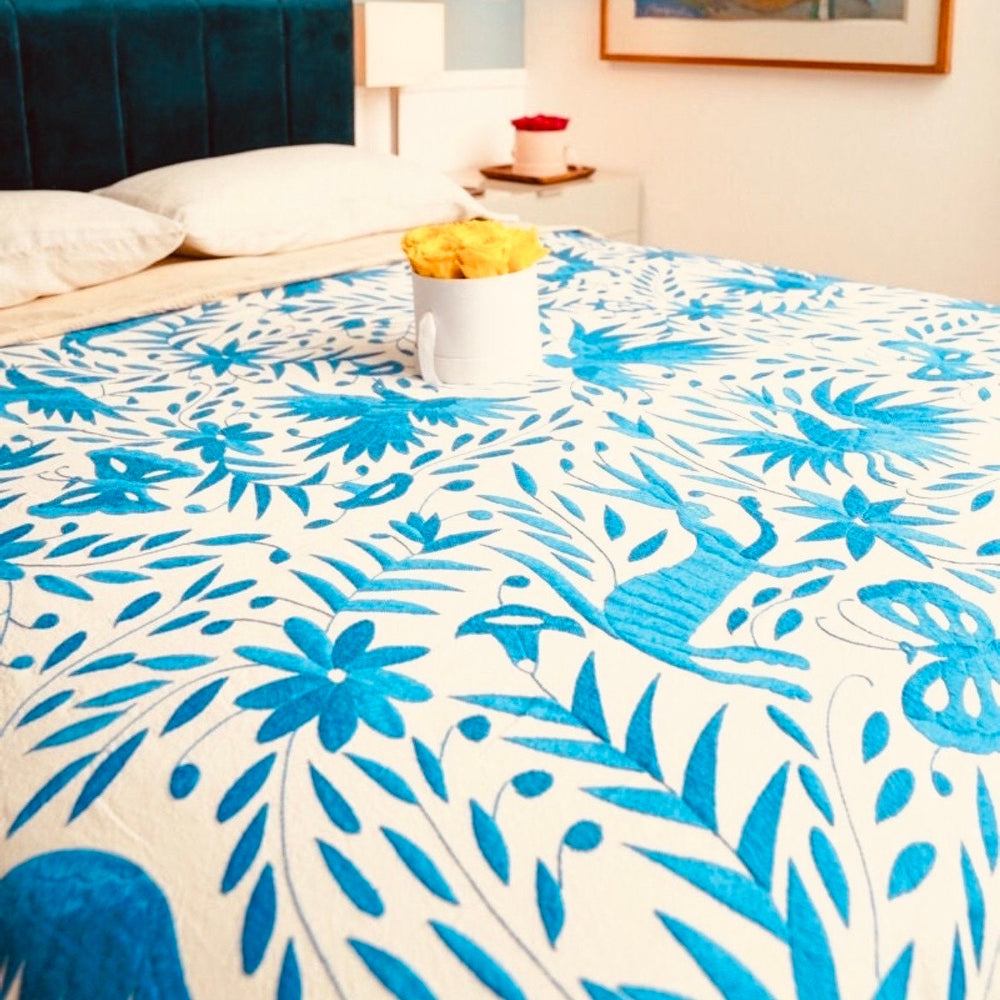 This item have different options for use:  Could be used as a Table Cloth, or as Bedding or as Wall Art