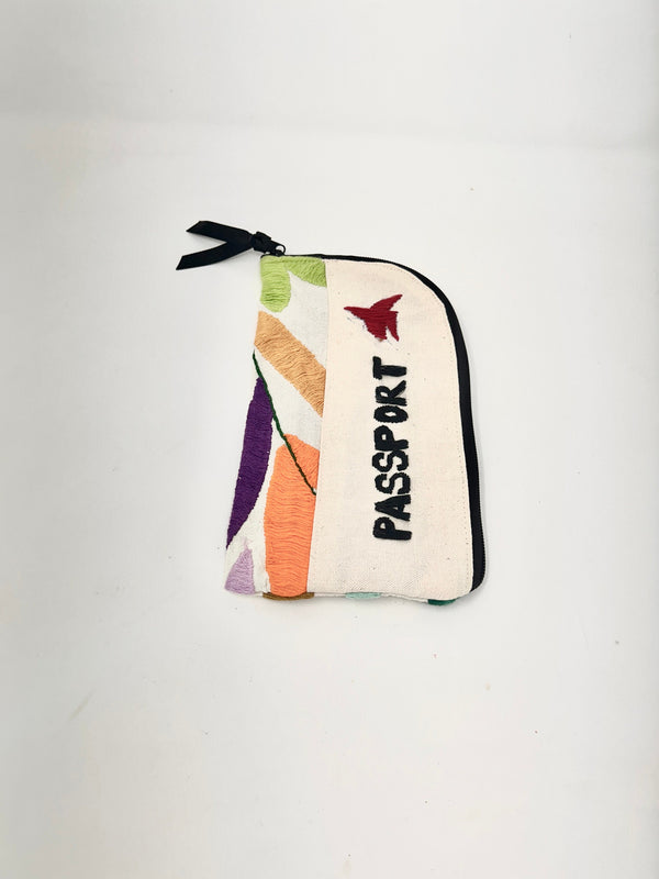 Passport Holder Personalized | Hand Embroidered Otomi Travel Case | Embroidered Zipper Pouch | Anniversary present for wife