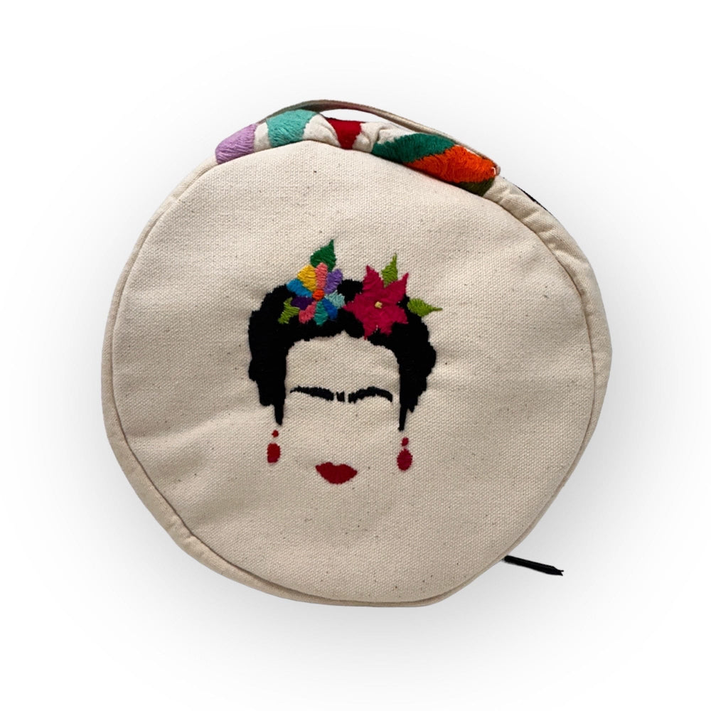 Travel Cosmetic bag | Embroidered Makeup Bag | Anniversary present for wife | Otomi & Frida Boho embroidery
