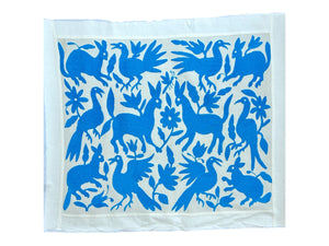 Otomi Embroidery Pattern | Boho Embroidery | Custom embroidery Art | Artistic Framing | Otomi Cian Garden from Tenango de Doria