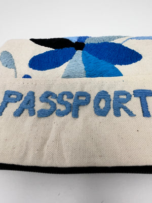 Passport Holder Personalized | Hand Embroidered Otomi Travel Case | Embroidered Zipper Pouch | Anniversary present for wife