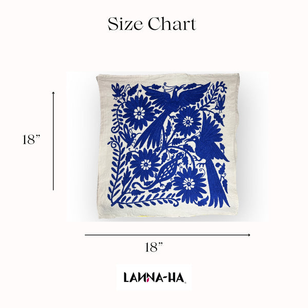 Mexican Tapestry Wall Art | Otomi embroidery pattern | Customizable wall art | Boho Embroidery | Otomi Talavera Love from Tenango de Doria