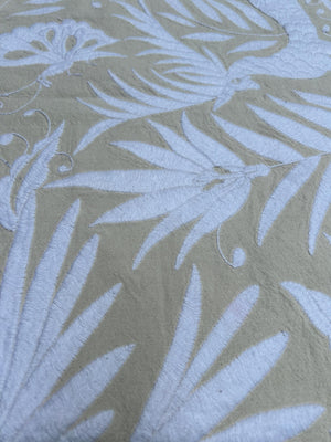 Otomi Table Runner | Mexican Table Runner | Otomi | Large Embroidery | White quiet path from Tenango de Doria