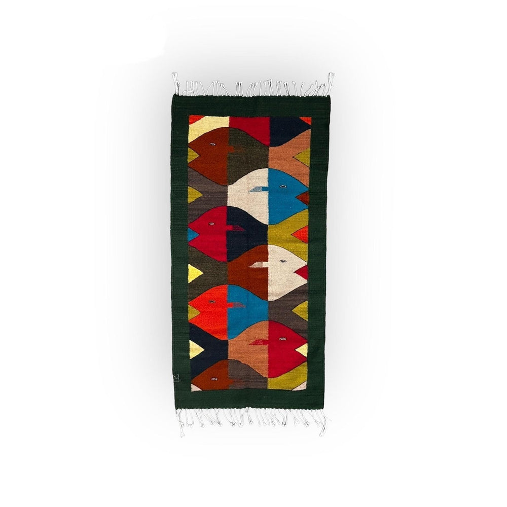 Mexican Wool Wall Hanging | Handwoven Chiapas Textile | Textile Wall Art | Mexican Tapestry | Mexican Home Decor