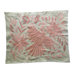 Boho Wall Art Small | Otomi Embroidery Pattern | Unique Art Gift | Custom Frame | Otomi Natalia Royal Pink from Tenango de Doria