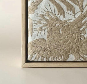 Mexican Tapestry Wall Art | Otomi embroidery pattern | Customizable wall art | Boho Embroidery | Ofelia Tan Deers from Tenango de Doria