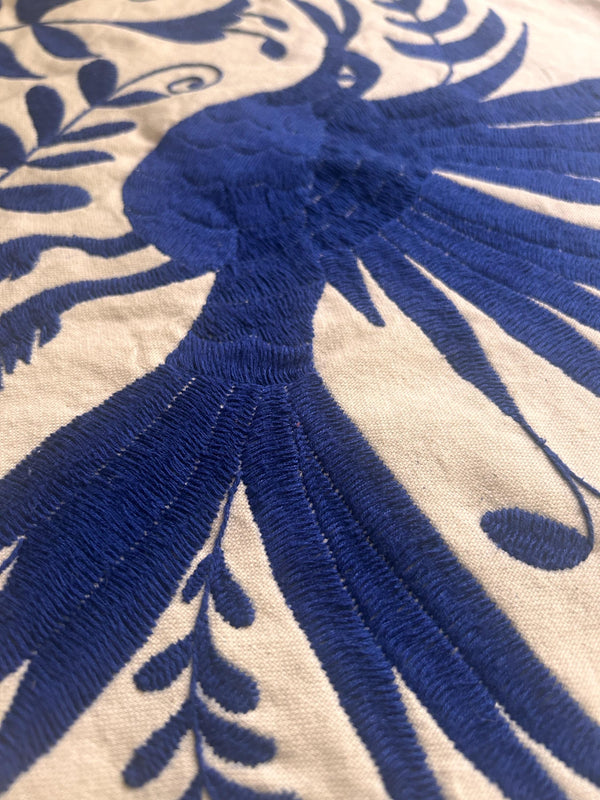 Mexican Tapestry Wall Art | Boho Embroidery | Artistic framing | Embroidered Wall Art | Otomi Talavera Garden from Tenango de Doria