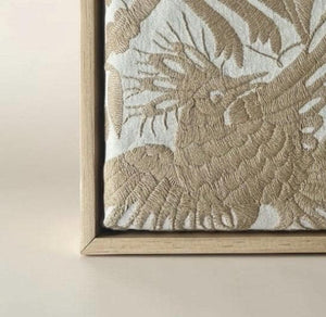 Mexican Tapestry Wall Art | Otomi embroidery pattern | Embroidered Wall Art | Boho Embroidery | Otomi Ofelia Tan Wind from Tenango de Doria