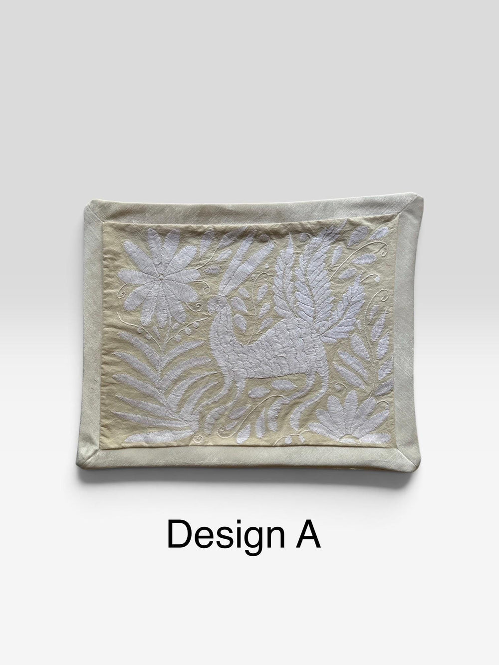 Boho Wall Art Small | Otomi Embroidery Pattern | Unique Art Gift | Custom Frame | Otomi Natalia Royal Whie from Tenango de Doria