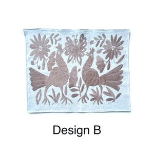 Boho Wall Art Small | Otomi Embroidery Pattern | Unique Art Gift | Custom Frame | Otomi Natalia Royal Tan from Tenango de Doria