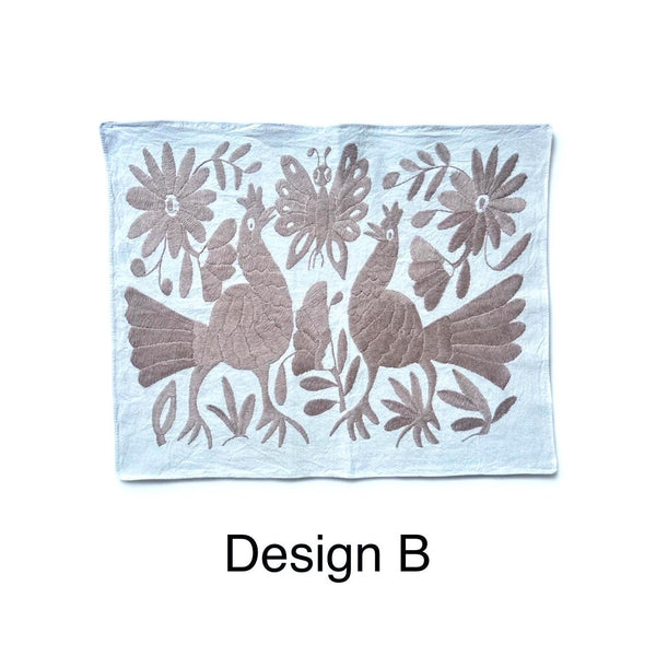 Boho Wall Art Small | Otomi Embroidery Pattern | Unique Art Gift | Custom Frame | Otomi Natalia Royal Tan from Tenango de Doria