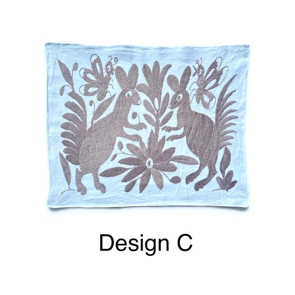 Boho Wall Art Small | Otomi Embroidery Pattern | Unique Art Gift | Custom Frame | Otomi Natalia Royal Tan from Tenango de Doria