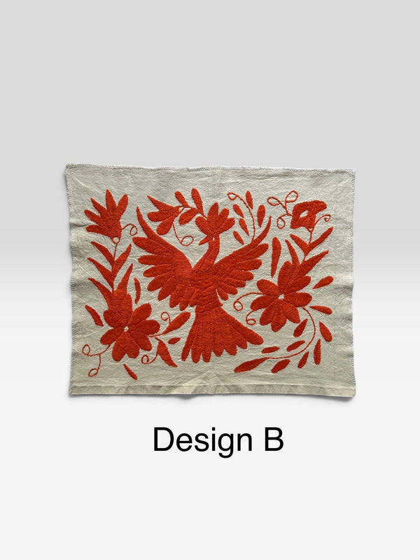 Boho Wall Art Small | Otomi Embroidery Pattern | Unique Art Gift | Custom Frame | Otomi Natalia Royal Orange from Tenango de Doria