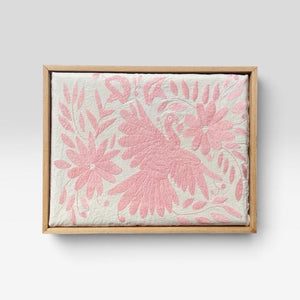 Boho Wall Art Small | Otomi Embroidery Pattern | Unique Art Gift | Custom Frame | Otomi Natalia Royal Pink from Tenango de Doria