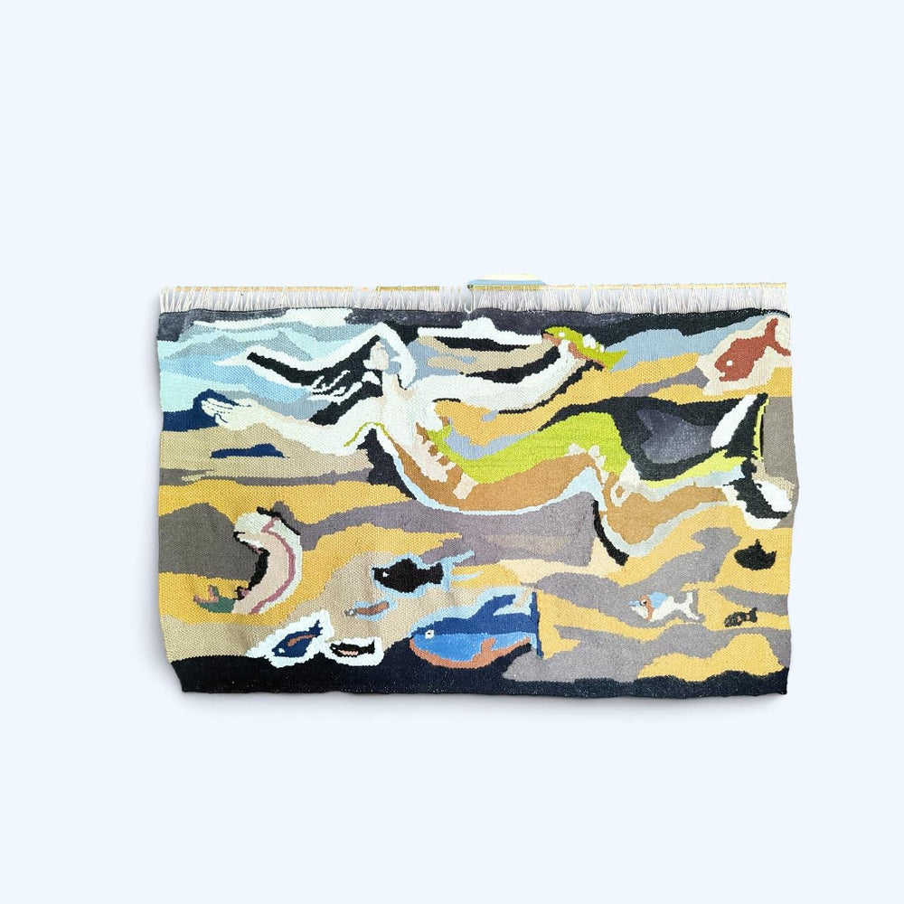 Mexican Tapestry Wall Art | Yarn Art | Textile Design Art | Siren Fish Wall Tapestry | Interior Design Art | Custom Tapestry