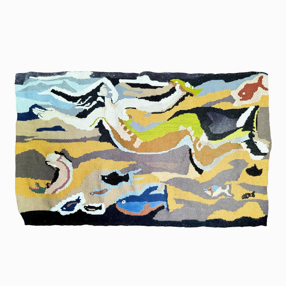 Mexican Tapestry Wall Art | Yarn Art | Textile Design Art | Siren Fish Wall Tapestry | Interior Design Art | Custom Tapestry