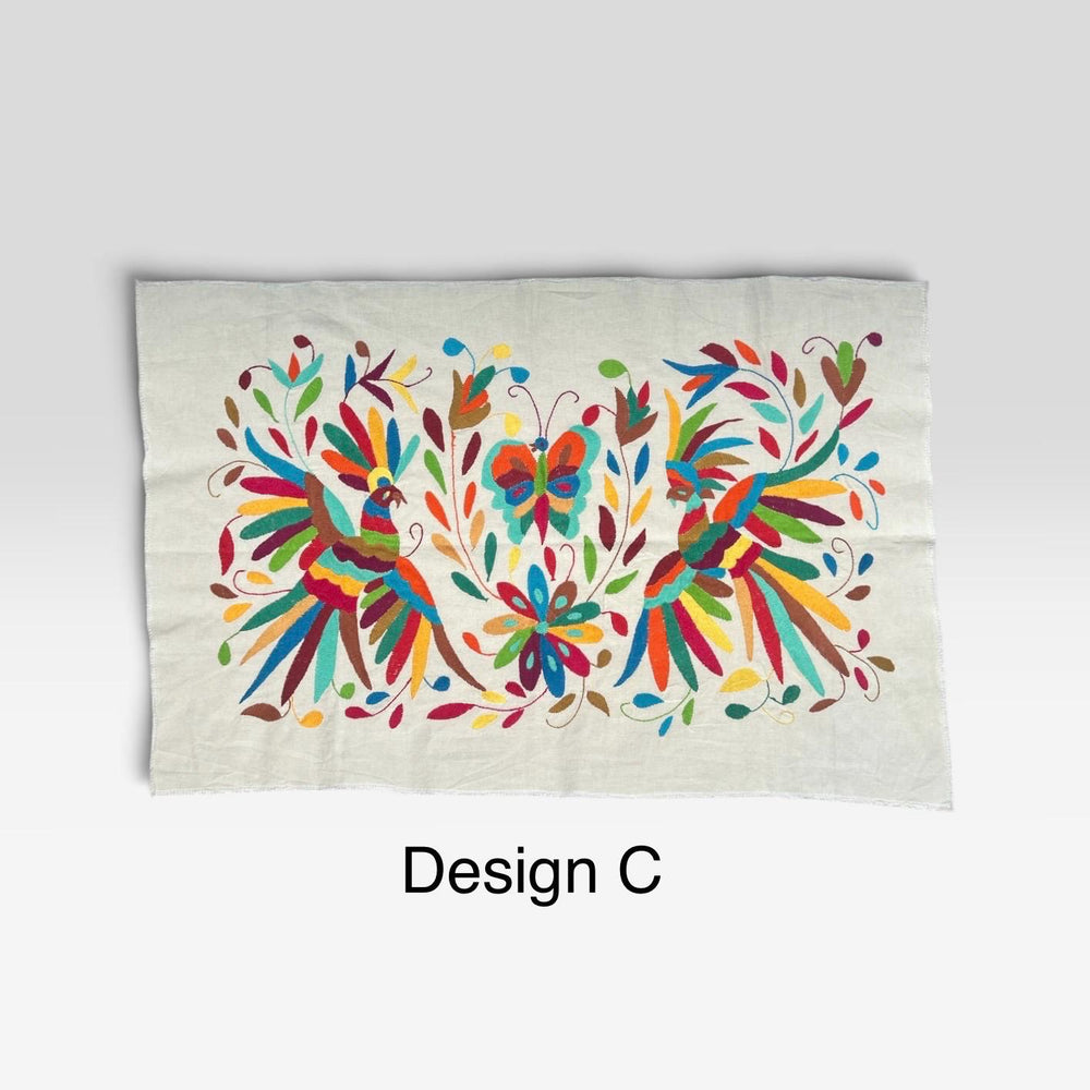 Medium Boho Wall Hanging | Boho Embroidery | Custom Frame | Gift for Art Lover | Otomi Rainbow Sky from Tenango de Doria