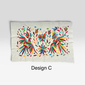 Medium Boho Wall Hanging | Boho Embroidery | Custom Frame | Gift for Art Lover | Otomi Rainbow Sky from Tenango de Doria