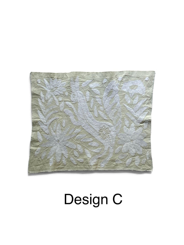Boho Wall Art Small | Otomi Embroidery Pattern | Unique Art Gift | Custom Frame | Otomi Natalia Royal Whie from Tenango de Doria
